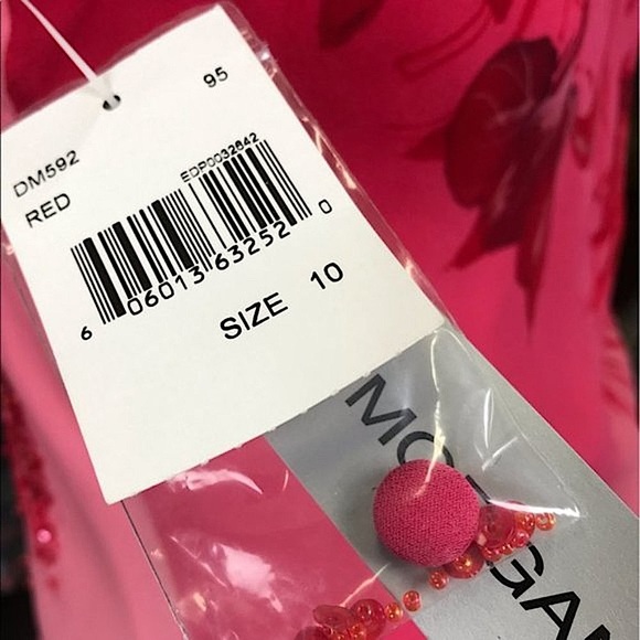 Donna Morgan Ombré Pink & Red Floral Gorgeous Gown Size M - Picture 2 of 13